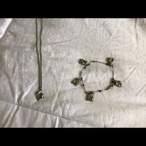 Silver Dolphin Bracelet / Necklace Set